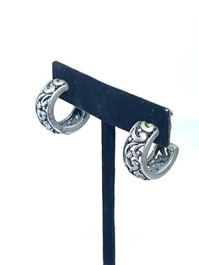 Sterling Ornate ATI Hoops